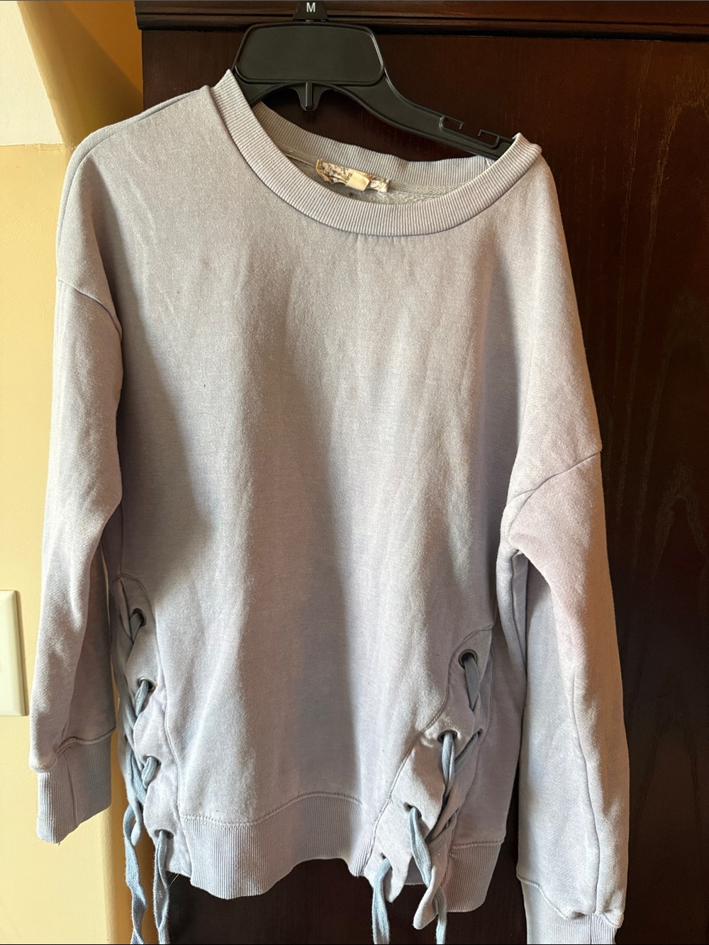 Pink Republic Lavender Lace-Up Side Sweatshirt